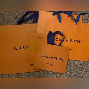 COPY - Assorted sizes authentic Louis Vuitton shopping bags five bags total.